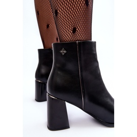 Bottines En Cuir Noir Popilla le noir 5