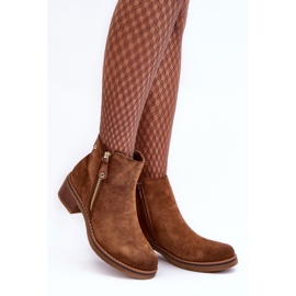 Bottes en daim marron Laurisa sur un petit talon brun 3