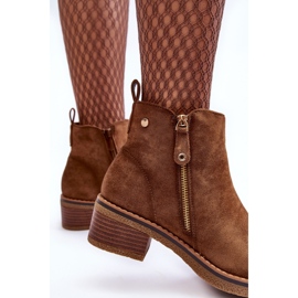 Bottes en daim marron Laurisa sur un petit talon brun 6