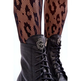 Bottines Trappeuses Isolées En Cuir Femme Noir Lemar Rehin le noir 6