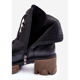 Bottines Trappeuses Isolées En Cuir Femme Noir Lemar Rehin le noir 2