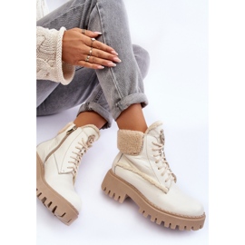 Bottines Cuir Femme Crème Lemar Vergo beige 1 Bottines Cuir Femme Crème Lemar Vergo beige 1