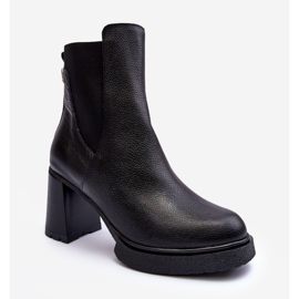 Bottines Lemar Liresa en cuir noir 1