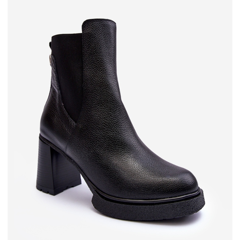 Bottines Lemar Liresa en cuir noir le noir 1