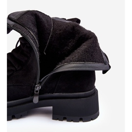 Bottes Worker Isolées En Daim À Talon Plat, Nacelle Noire 3