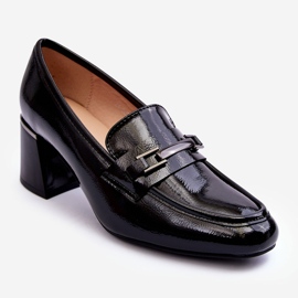 Vinceza Escarpins à Talons Vernis Noir Idona le noir 1