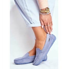 Evento Mocassins Femme Bleu Daim Morreno 1