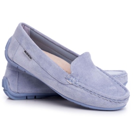 Evento Mocassins Femme Bleu Daim Morreno 4
