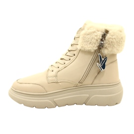 Caprice Bottes pour femmes avec fourrure 9-26220-41 144 beige 1