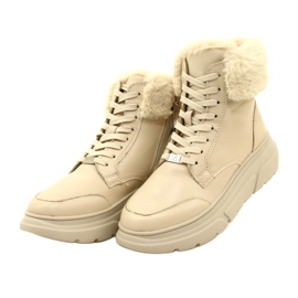 Caprice Bottes pour femmes avec fourrure 9-26220-41 144 beige 2
