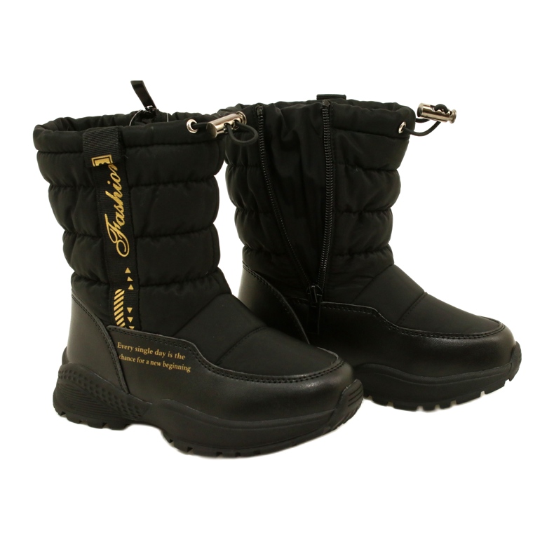 Bottes de neige des filles Miss Evento 22dz23-5274 Black le noir 5