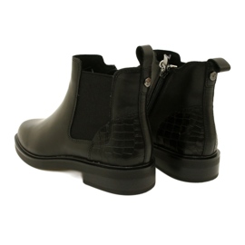 Bottes en cuir en cuir féminin Caprice 9-25479-41 019 Black noir 4