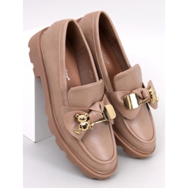 Mocassins nounours dorés Honey Kaki beige 1
