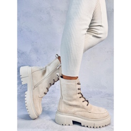 Bottines à lacets daim Roisin Beige 4