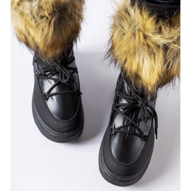 Bottines de neige femme Cavargna noires 1