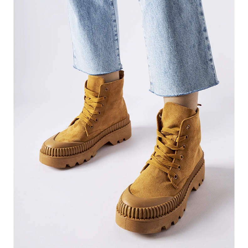 Inna Baskets montantes en éco-daim marron Aida brun 1