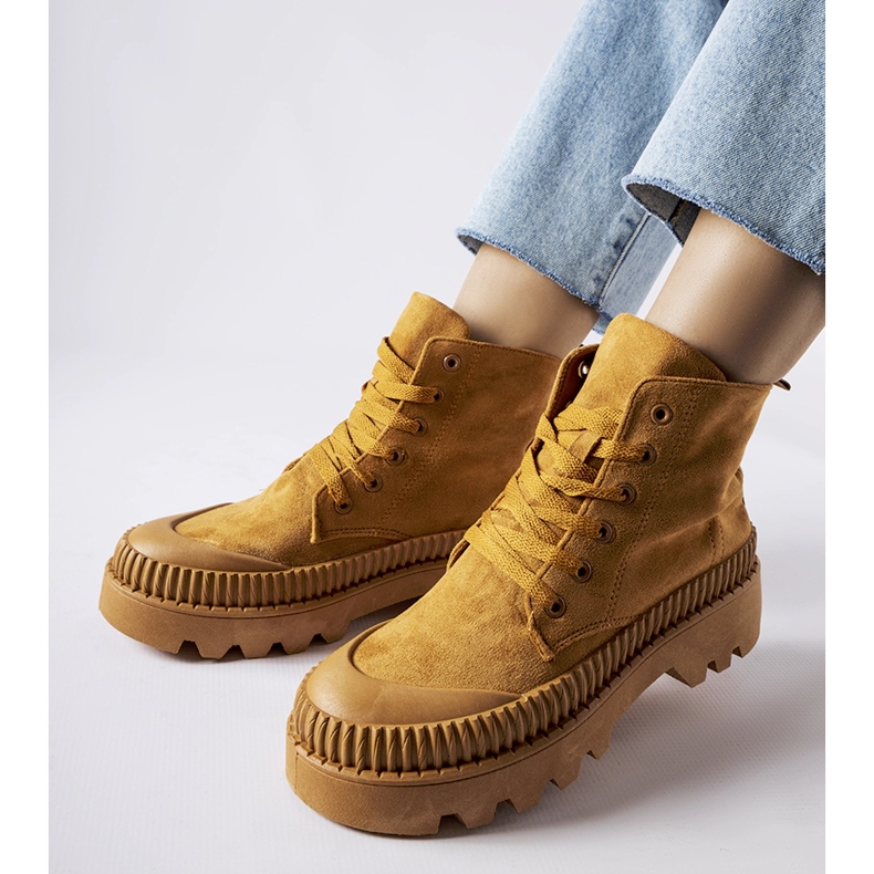 Inna Baskets montantes en éco-daim marron Aida brun 2