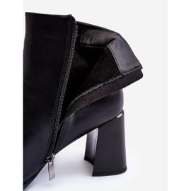 Bottines En Cuir Noir Popilla le noir 7