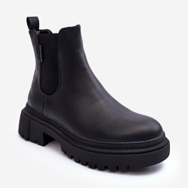 Bottes en cuir Bottines Chelsea isolées Big Star MM274619 Noir le noir 1