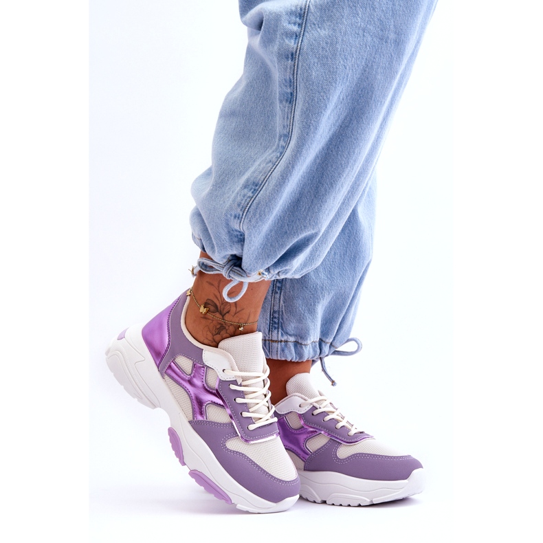 Seastar Baskets à lacets femme violettes Cortes 2