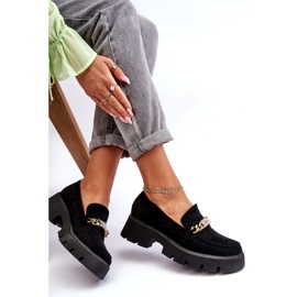 Seastar Mocassins classiques en daim sur plateforme massive, noir le noir 3