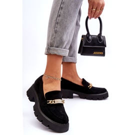 Seastar Mocassins classiques en daim sur plateforme massive, noir le noir 1
