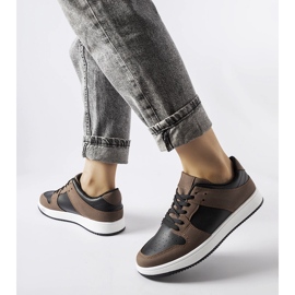 Inna Baskets Jacqueline marron et noires brun 1