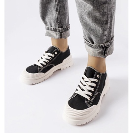 Baskets en tissu noir par Nassar 1