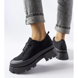Chaussures noires à semelle Pointe massive le noir 2