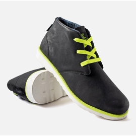 Chaussures homme Haytham noires et fluo le noir 1