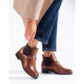 Bottines femme talon Jodhpur Vinceza brun 2