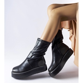 Bottines plateforme Shadid noires 2