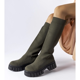 Bottes vertes à tige souple de Maroun 2