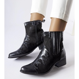 Santiags basses noires Henriette 1