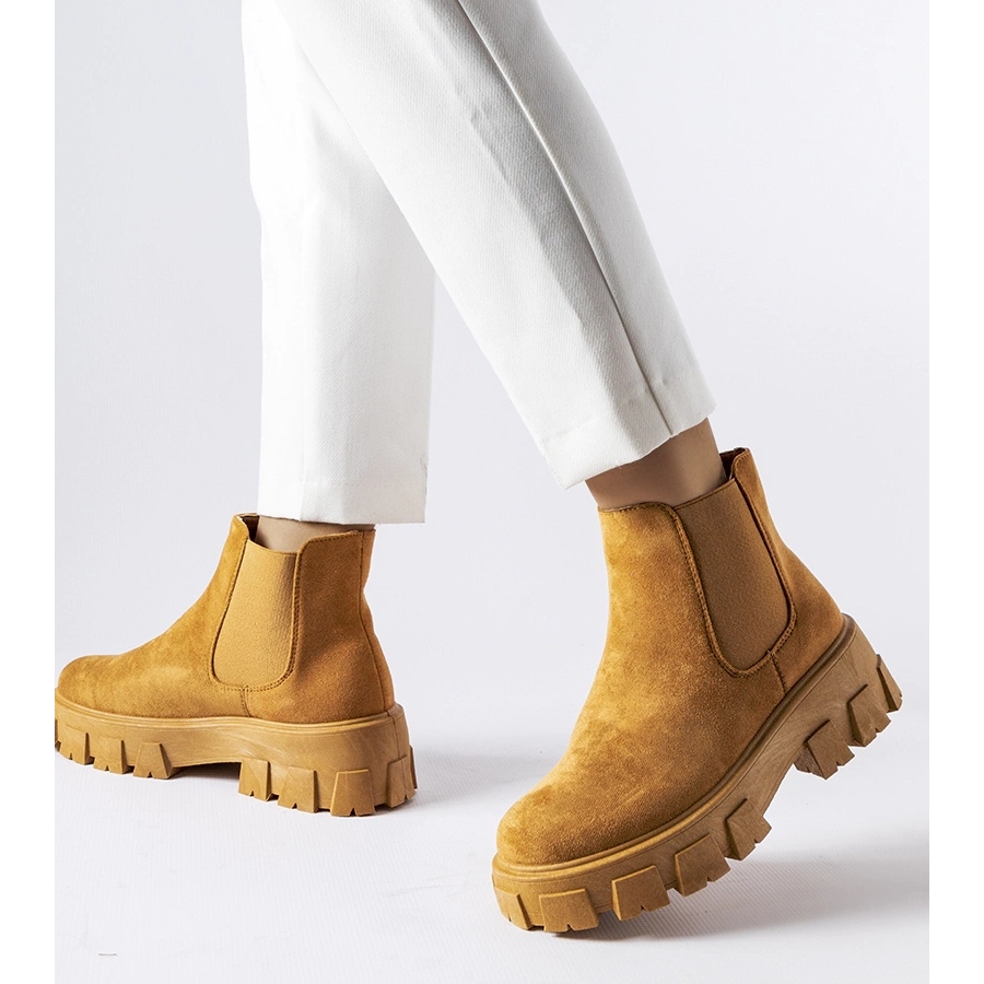 Bottines femme discount marron clair