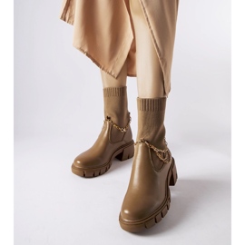 Bottines marron avec tige élastique Naser brun 1