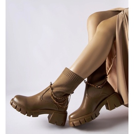 Bottines marron avec tige élastique Naser brun 2