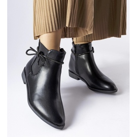 Bottines Chelsea classiques noires avec zircons Adua le noir 1