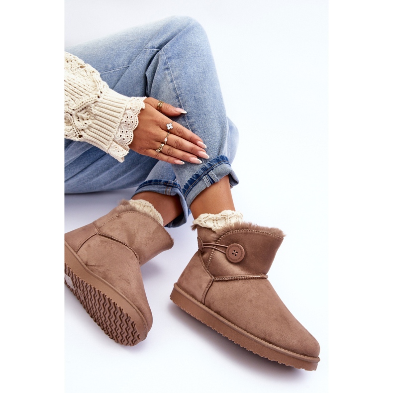 Bottes de neige isolées pour femme avec décoration, beige foncé Siriol 1