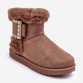 Bottes de neige isolées avec boucle, beige foncé Dulca 2