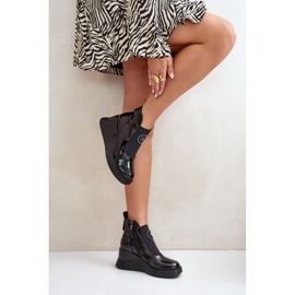 Bottines compensées en cuir S.Barski MR870-22 Noir le noir 5