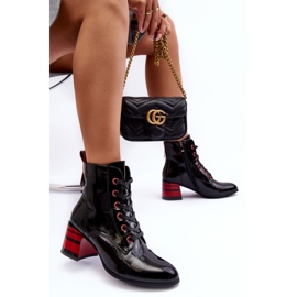 Bottes à talons hauts vernies S.Barski MR870-49 Noir 2