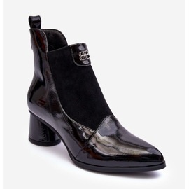 Bottes à Talons Hauts en Cuir S.Barski MR870-96 Noir le noir 1 Bottes à Talons Hauts en Cuir S.Barski MR870-96 Noir le noir 1