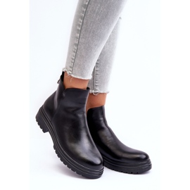 Bottines En Cuir À Tige Basse Noir Foteini le noir 1