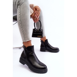 Bottines En Cuir À Tige Basse Noir Foteini le noir 7