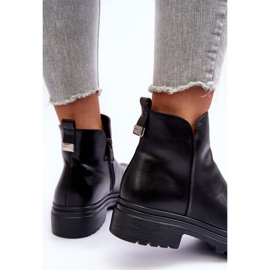 Bottines En Cuir À Tige Basse Noir Foteini le noir 4