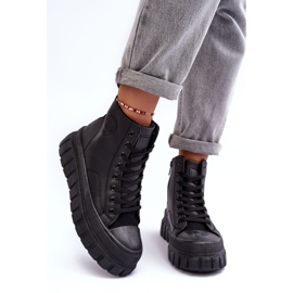 Baskets isolées en cuir avec fermeture éclair Big Star MM274625 Noir le noir 6