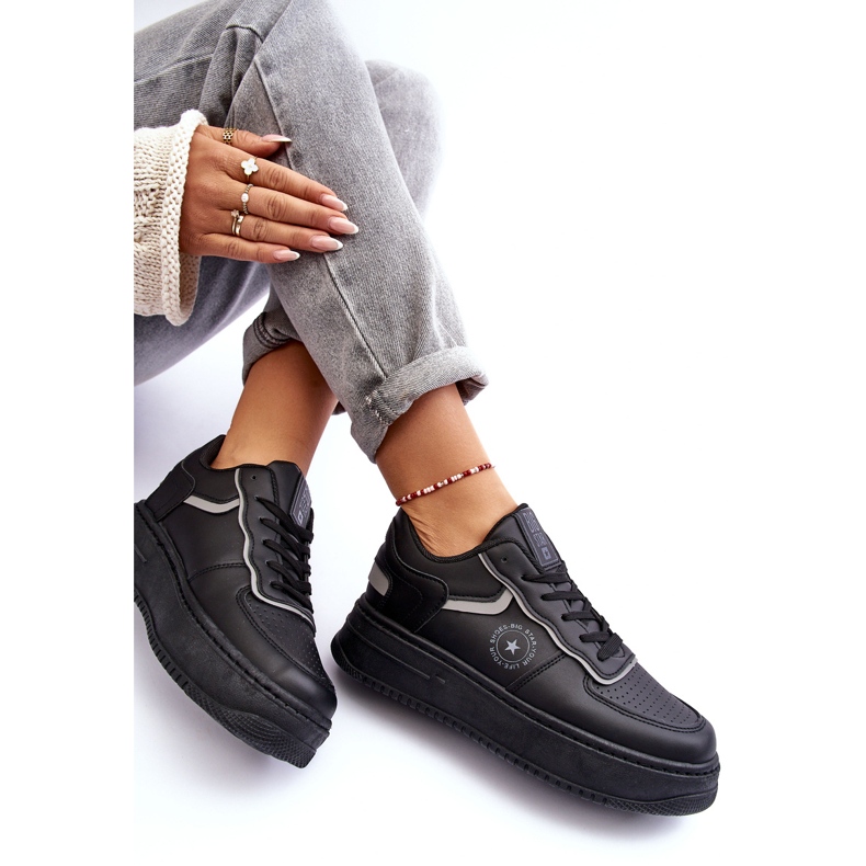 Chaussures de sport femme baskets Big Star MM274232 noir 2