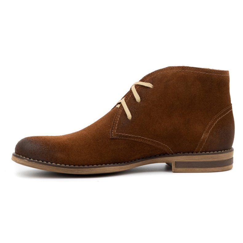 Kampol Bottines homme isolées en daim 102KAM, marron brun 1