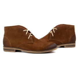 Kampol Bottines homme isolées en daim 102KAM, marron brun 3